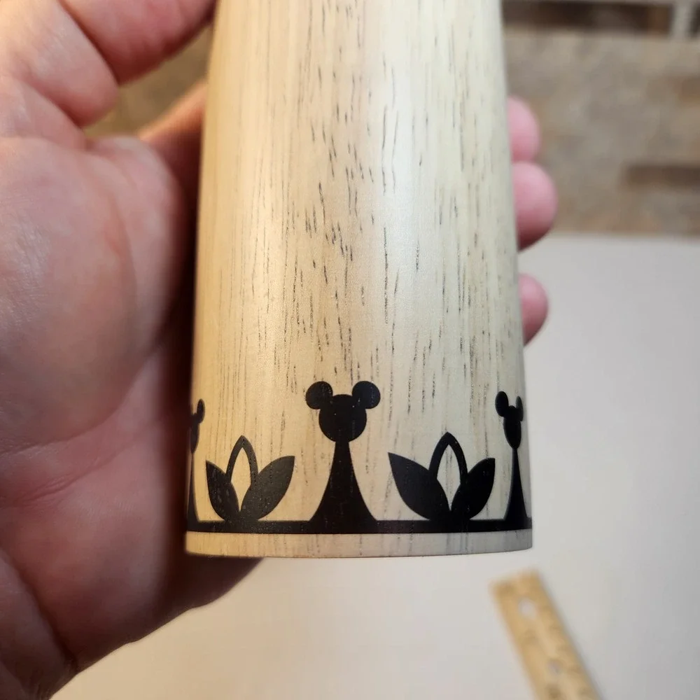 Disney Mickey Mouse Salt and Pepper Mill Set Wood Black Cream FAC-014182-21106